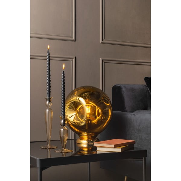 Svetlohnedý sklenený svietnik PT LIVING Swirl, výška 26,5 cm-image-1