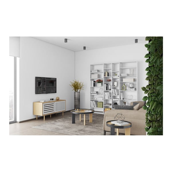 Biela knižnica 214x224 cm Valsa – TemaHome-image-3