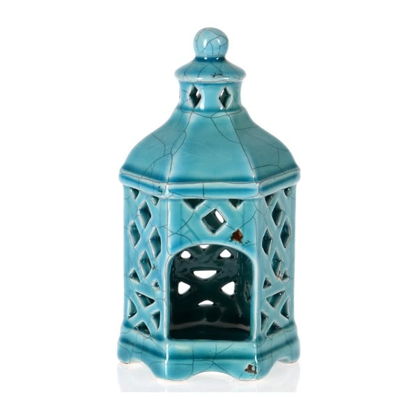 Keramický lampáš Turquoise
