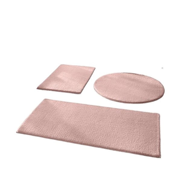 Ružové kúpeľňové predložky v súprave 3 ks 50x90 cm – Mila Home