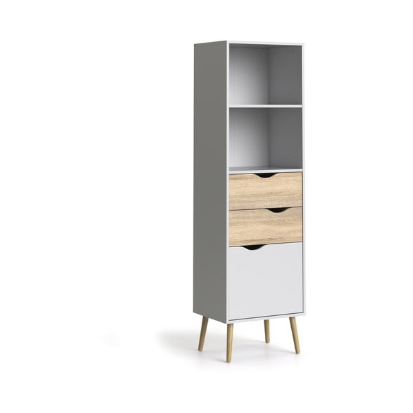 Biela knižnica Tvilum Oslo, 50 x 171 cm-image-2