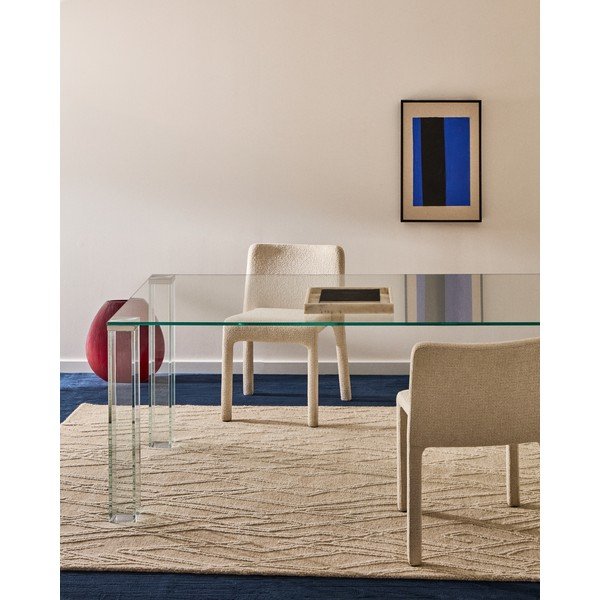 Sklenený jedálenský stôl 100x200 cm Adularia – Kave Home-image-1