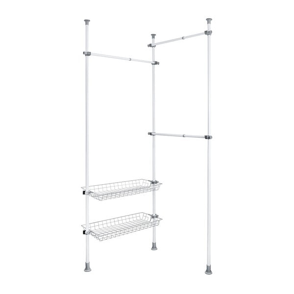 Biely kovový teleskopický stojan na oblečenie Herkules – Wenko-image-4