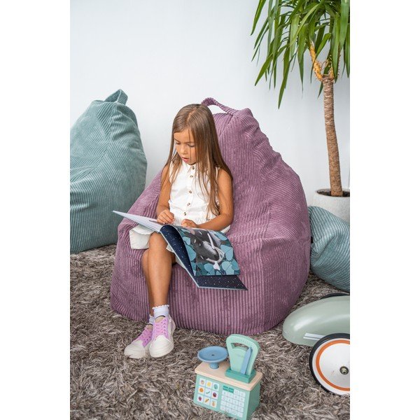 Fialový menčestrový sedací vak Play Amuse – SLOWDOWN-image-1