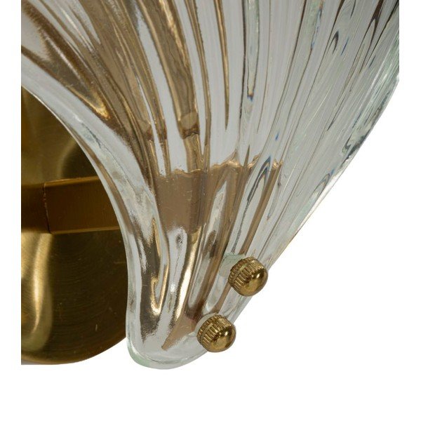 Sklenené nástenné svietidlo v zlatej farbe Da Muro Shell – Mauro Ferretti-image-3