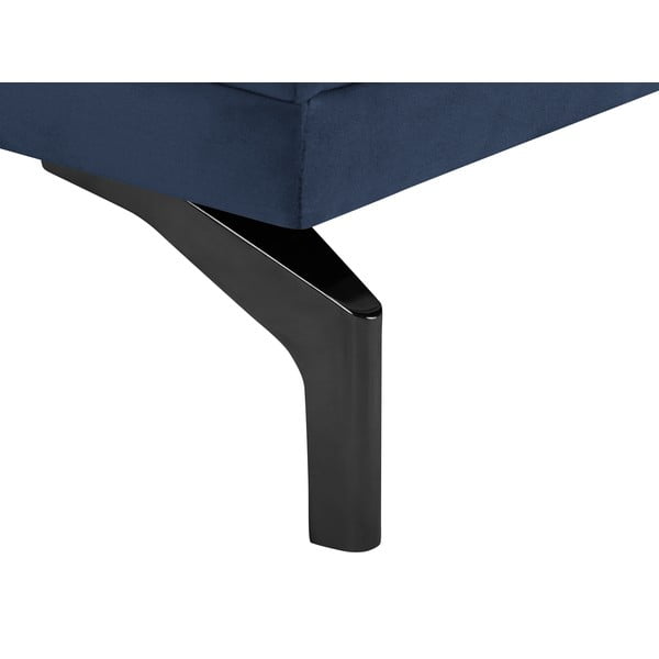 Tmavomodrá trojmiestna pohovka s podnožou v čiernej farbe Windsor & Co Sofas Jupiter-image-4