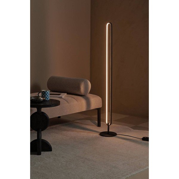 Matne čierna kovová LED so stmievačom stojacia lampa (výška  130 cm) Loop – Ellos Home-image-1