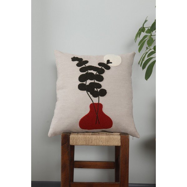 Ľanový dekoračný vankúš 43x43 cm Vazo – Mioli Decor-image-1