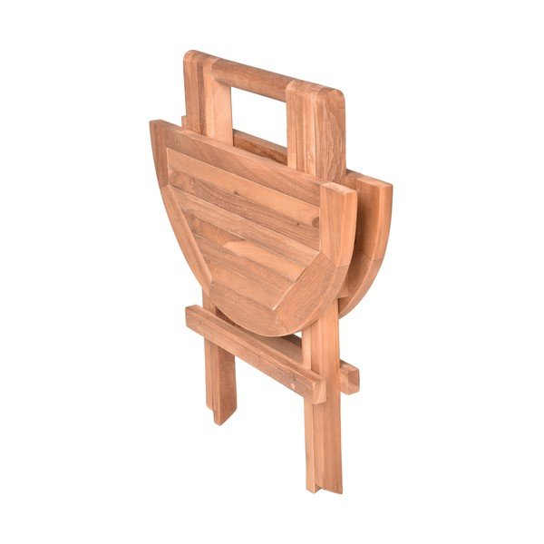 Okrúhly záhradný odkladací stolík z tíkového dreva ø 50 cm Mitan – Garden Pleasure-image-2
