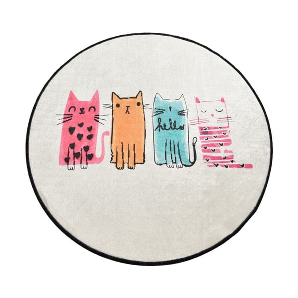 Kúpeľňová podložka Homefesto Baby Cats, ⌀ 100 cm
