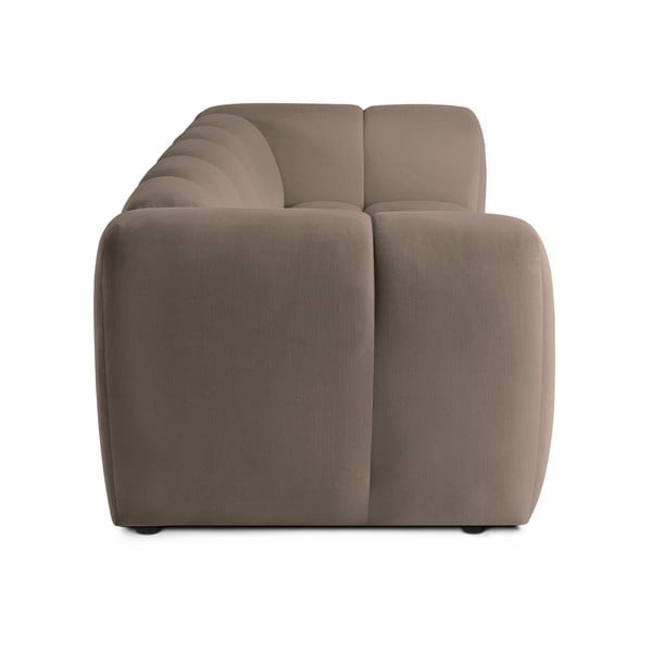 Taupe zamatová pohovka 225 cm Cube – Bonami Selection-image-3