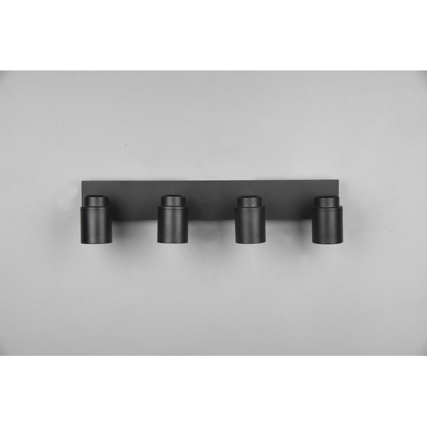 Matne čierne kovové bodové svietidlo 19x52 cm Angelo - Trio-image-2