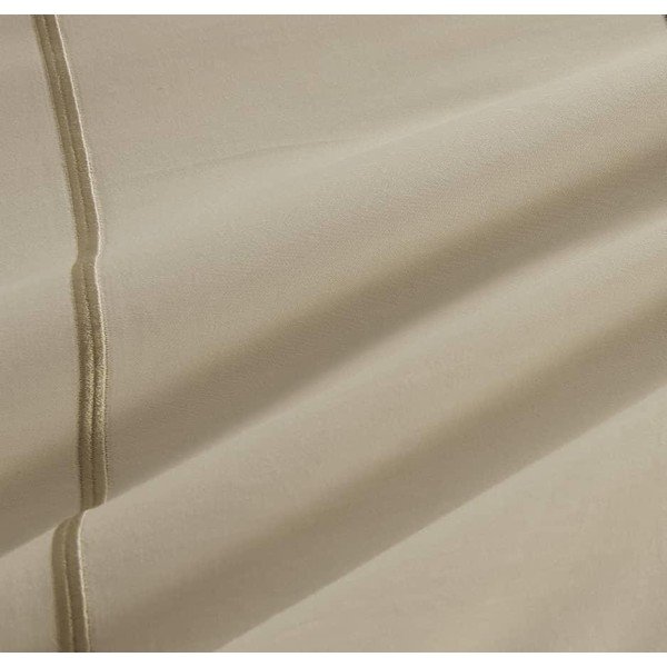 Béžové obliečky na jednolôžko z bavlny Renforcé s plachtou/6-dielne 140x200 cm Calm of Lines – Mila Home Luxury-image-4