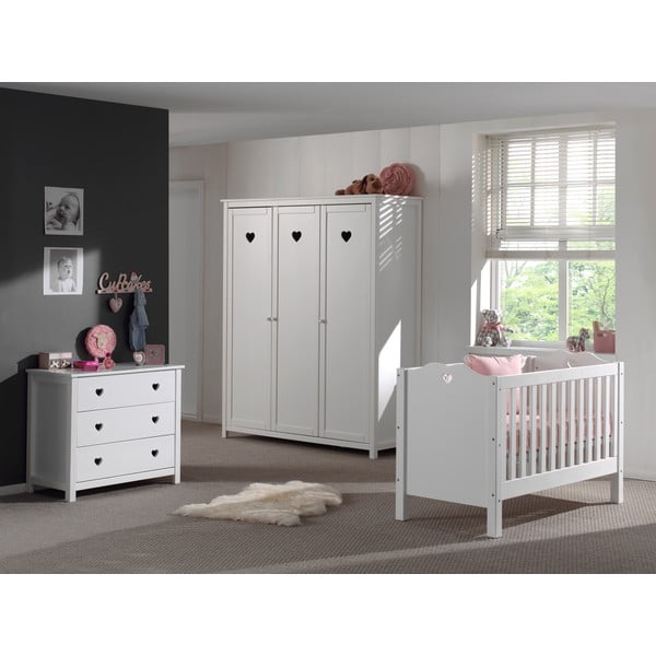 Biela detská šatníková skriňa 159x191x57 cm Amori – Vipack-image-1