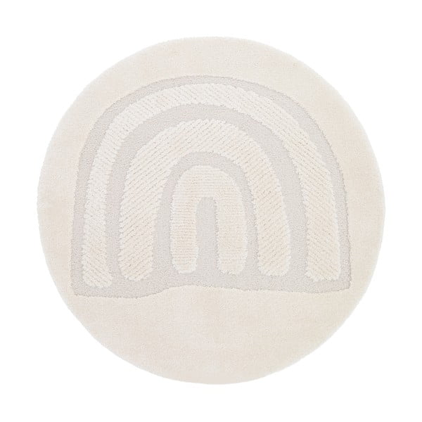 Krémovobiely detský koberec ø120 cm Rainbow Dream S – Nattiot