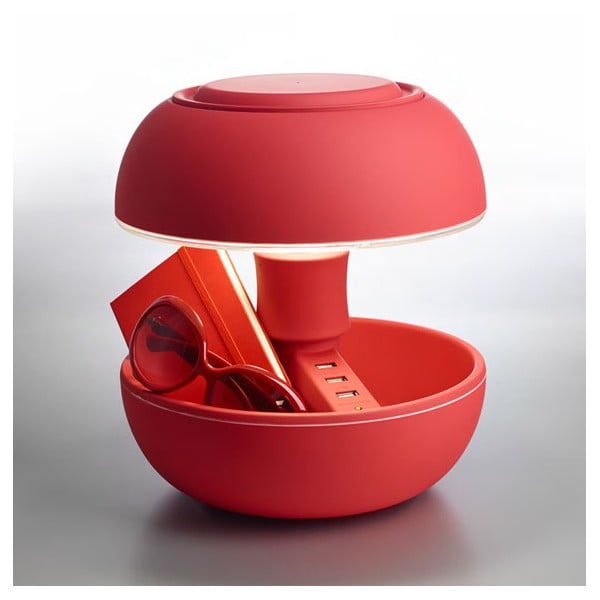 Stolná lampa a nabíjačka v jednom Joyo Soft, červená