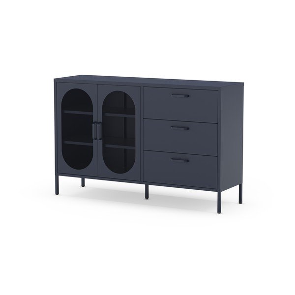 Tmavomodrá komoda 140x90 cm Diora – Marckeric-image-2