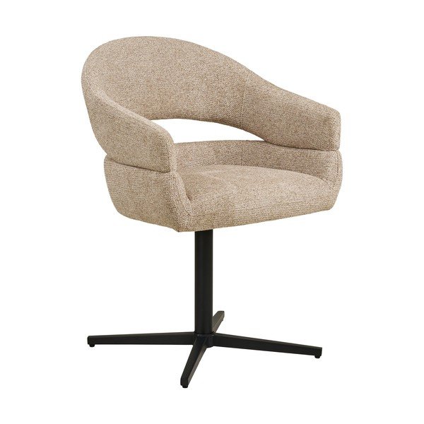 Béžové čalúnené jedálenské kreslo s podrúčkami Dover – House Nordic