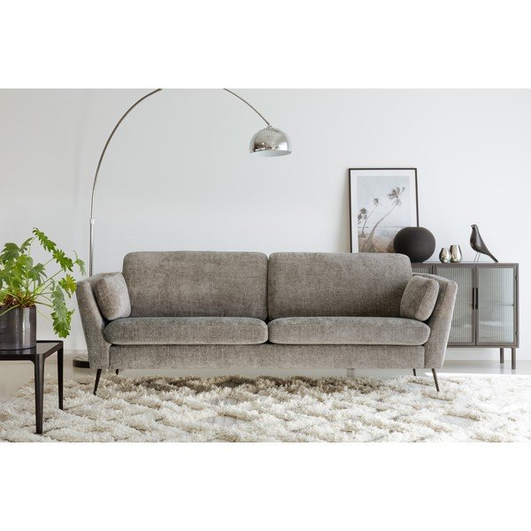 Sivá zamatová pohovka 220 cm Mynta – Sits-image-1