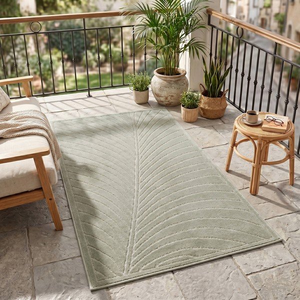Zelený vnútorný a vonkajší behúň 80x250 cm Nova 1204 – Ayyildiz Carpets-image-1