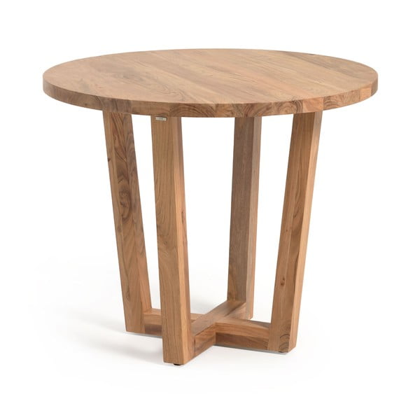 Okrúhly jedálenský stôl z masívu akácie v prírodnej farbe ø 90 cm Nahla – Kave Home