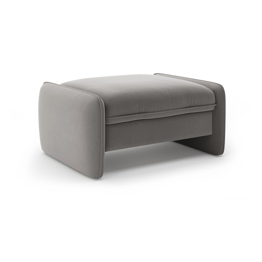 Tmavosivá zamatová podnožka Georgia – Micadoni