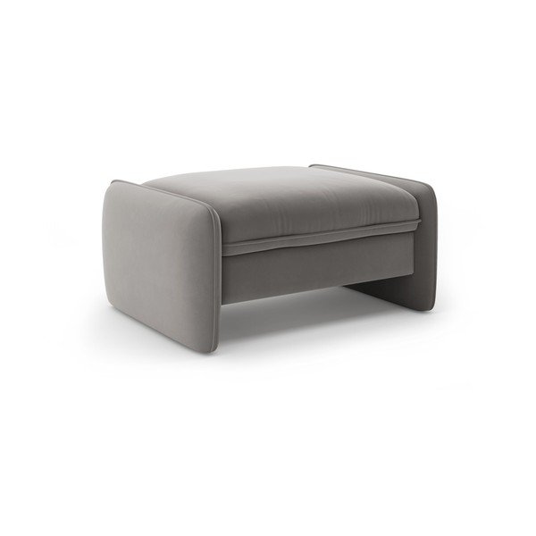 Tmavosivá zamatová podnožka Georgia – Micadoni 