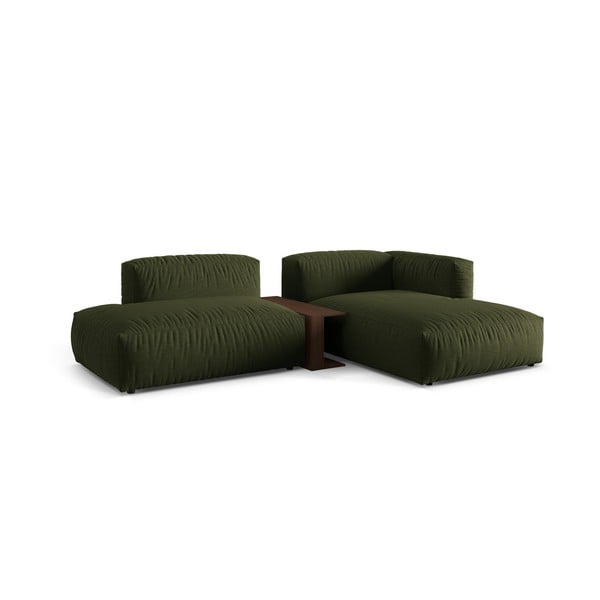 Zelená modulárna rohová pohovka (pravý roh) Martina – Micadoni Home-image-1
