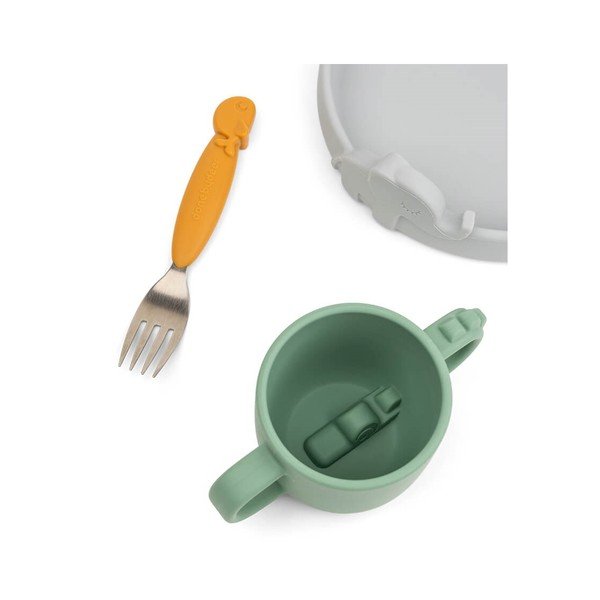 3-dielna detská jedálenská súprava Done by Deer Peekaboo Dinner-image-2