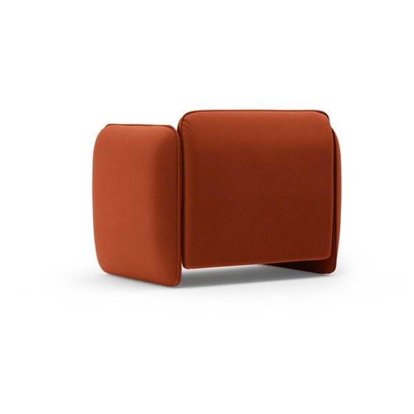 Zamatové kreslo v tehlovej farbe Georgia – Micadoni -image-3