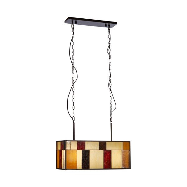 Kovové závesné svietidlo so skleneným tienidlom Waldorf – Premier Housewares-image-2