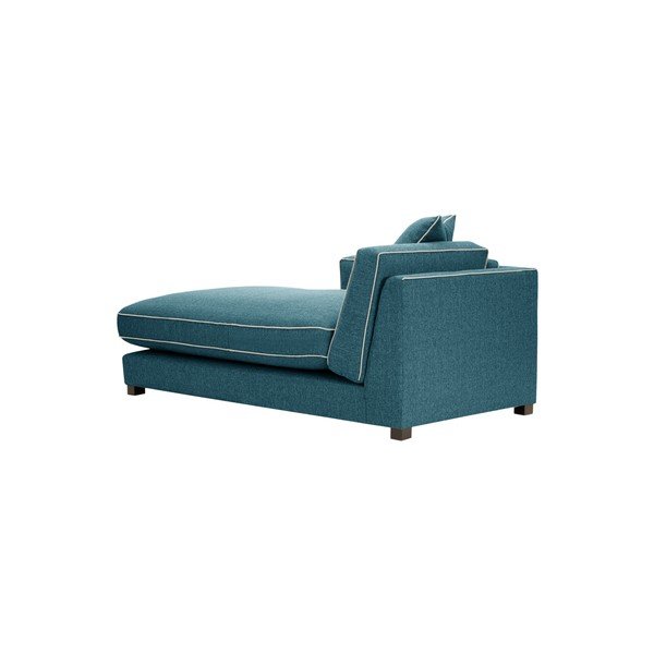 Tyrkysová leňoška s opierkou na pravej strane a krémovými lemami Rodier Organdi-image-3