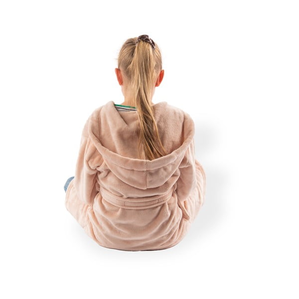 Ružový detský župan z mikroplyšu Delux – Tiseco Home Studio-image-3