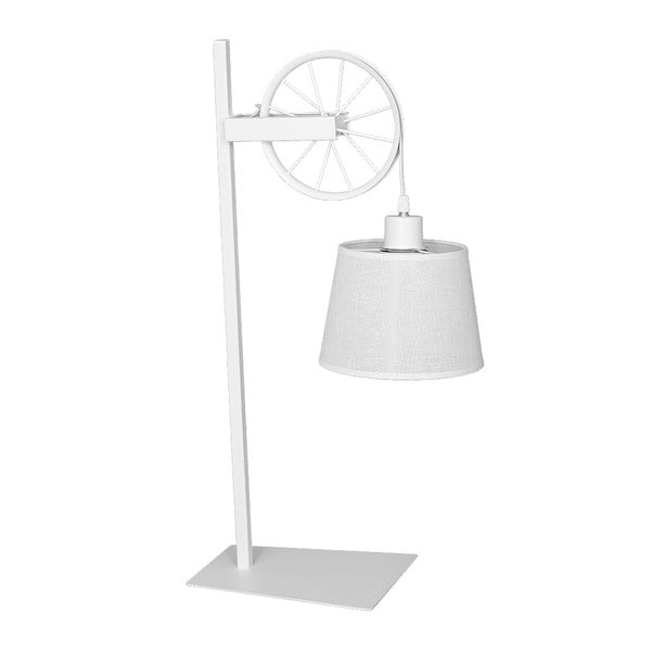 Biela stolná lampa Glimte Bang II