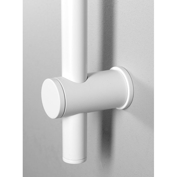 Biela nástenná mosadzná sprchová tyč s posuvným držiakom 70 cm – Sapho-image-2