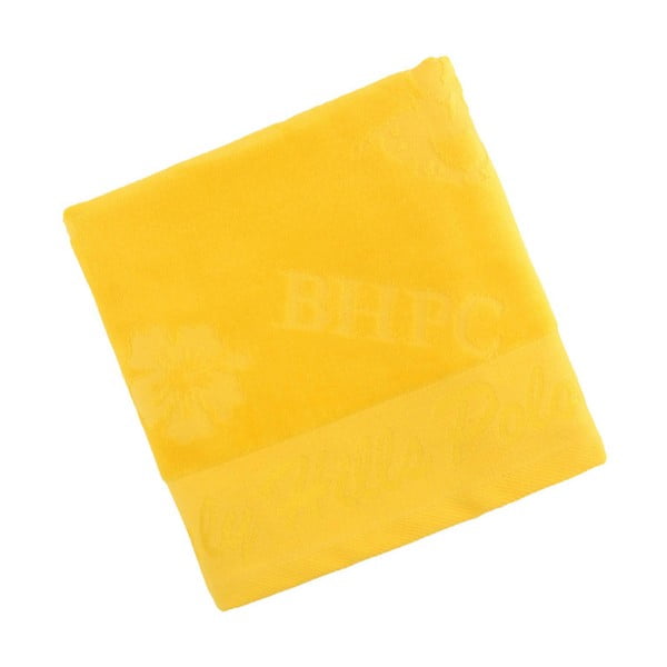 Žltý bavlnený uterák BHPC Velvet, 50x100 cm