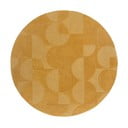 Žltý vlnený okrúhly koberec ø 160 cm Gigi - Flair Rugs
