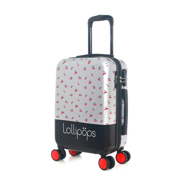 Set sivého kufra na 4 kolieskach a kozmetického kufríka Lollopops Holly-image-4