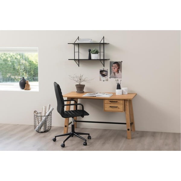 Čierna kancelárska stolička na kolieskach Actona Wislow-image-1