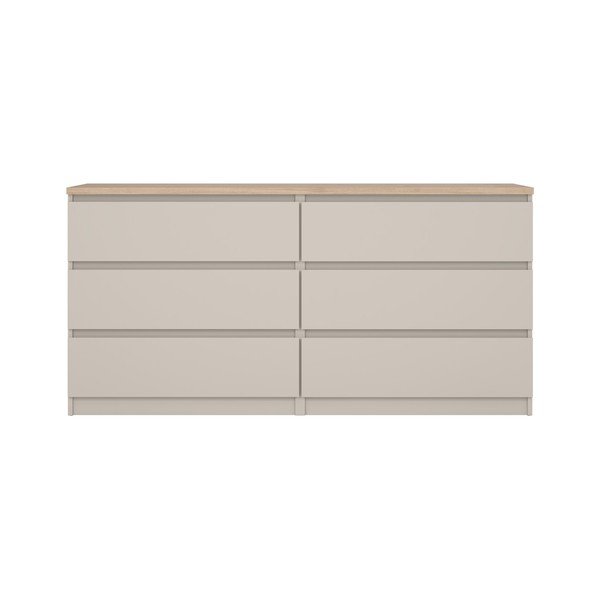 Krémovobiela komoda 154x76x50 cm Naia – Tvilum-image-3