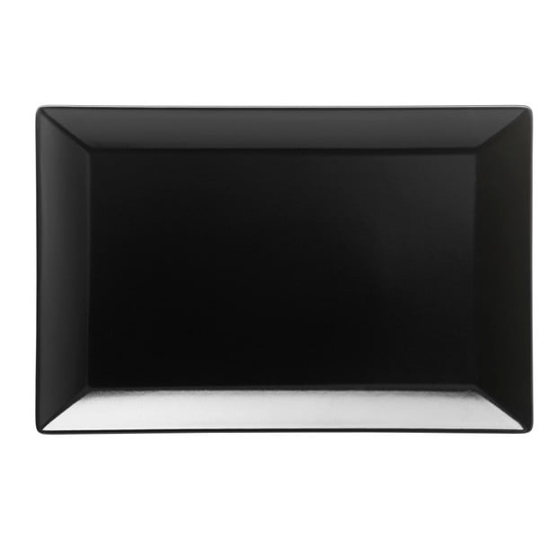 Sada 4 matných čiernych tanierov Manhattan City Matt, 34 × 23 cm