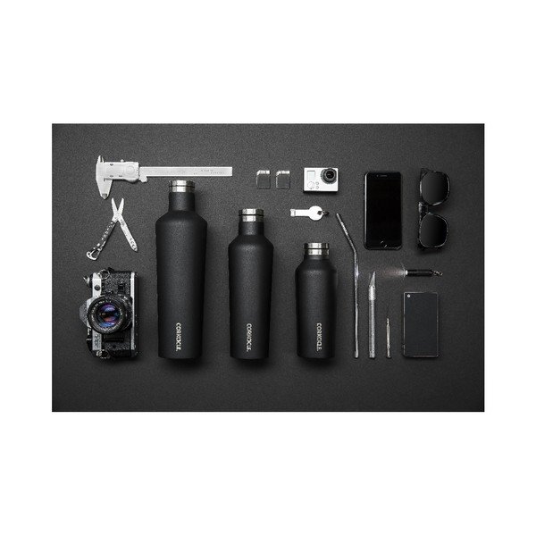 Čierna cestovná termofľaša z antikoro ocele Corkcicle Canteen, 470 ml-image-1