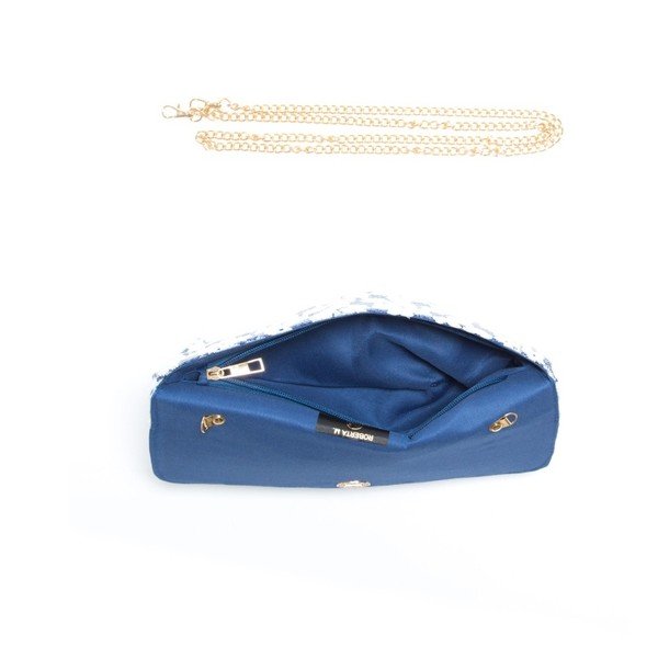 Modrá kabelka Roberta M Clutch-image-4