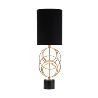Čierna stolová lampa Mauro Ferretti Circly, výška 65 cm