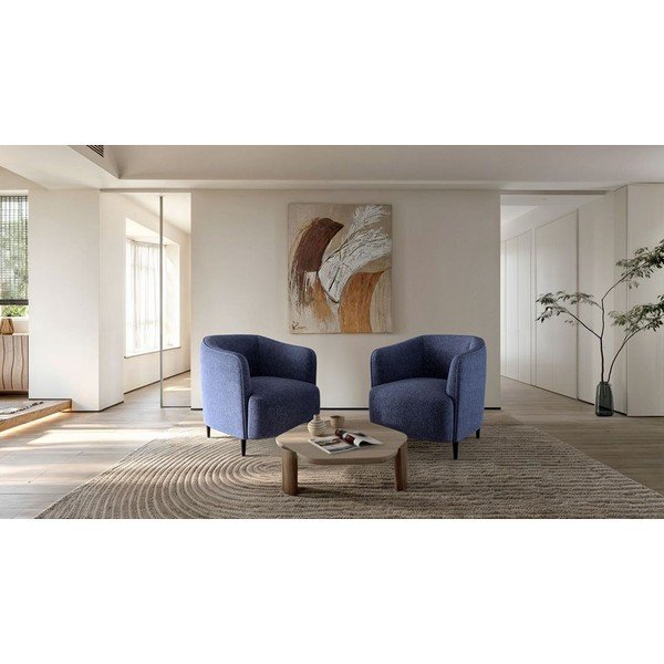 Tmavomodré kreslo Galbe – Ghado-image-1