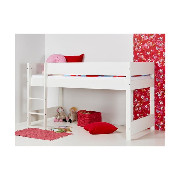 Biela detská poschodová posteľ s bezpečnostnými postrannými peľasťami Manis-h Argos, 90 x 200 cm-image-1