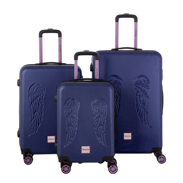 Sada 3 modrých cestovných kufrov Berenice Wingy