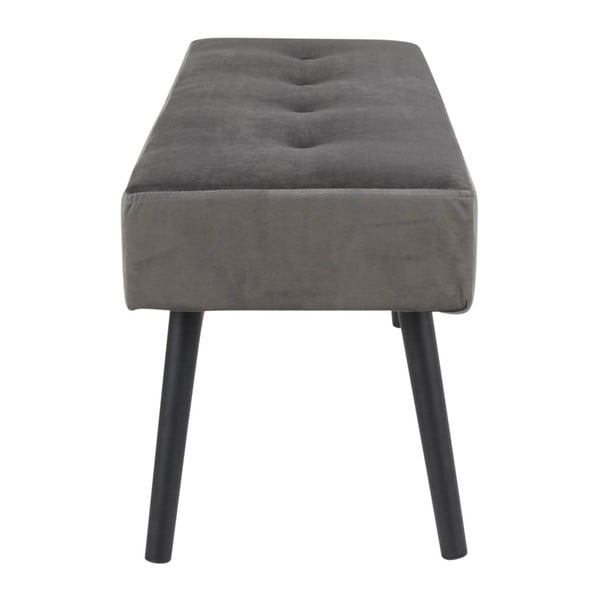 Sivá zamatová lavica Bonami Essentials Skiby-image-3