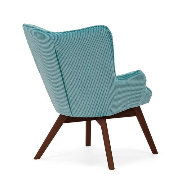 Tyrkysové menčestrové kreslo Niko – Ropez-image-3