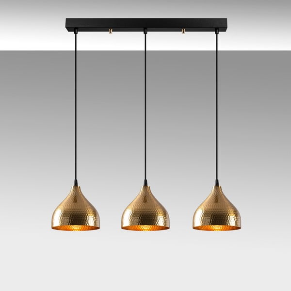 Závesné svietidlo v zlatej farbe s kovovým tienidlom Tattoo – Opviq lights-image-4